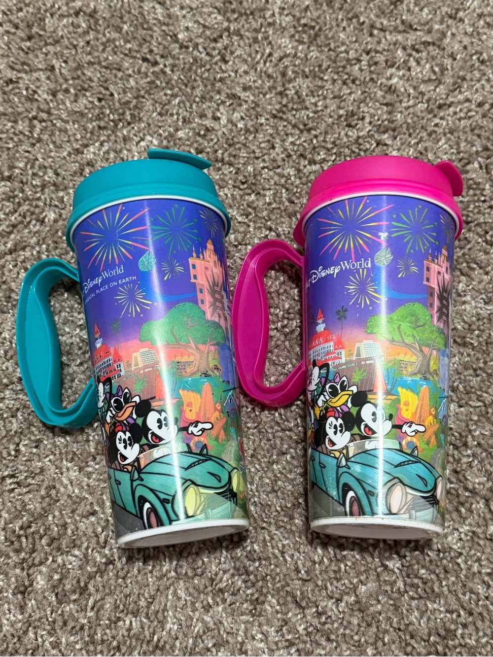 Disney refillable resort mugs